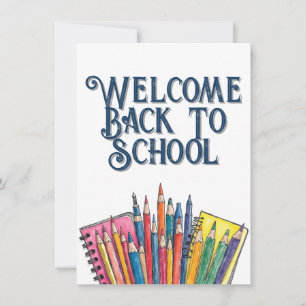Willkommen zurück zur Schule - farbenfroher Start