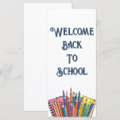 Willkommen zurück zur Schule - farbenfroher Start (Vorne/Hinten)