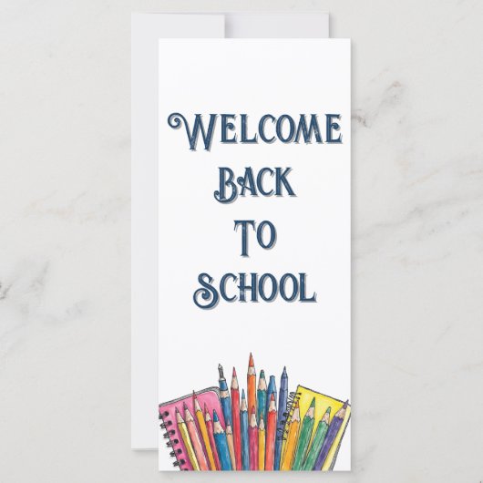 Willkommen zurück zur Schule - farbenfroher Start (Vorderseite)