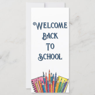 Willkommen zurück zur Schule - farbenfroher Start