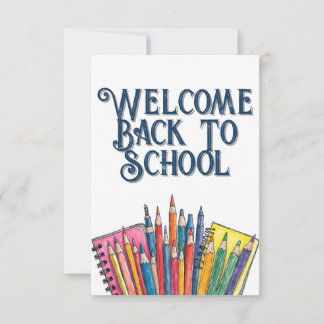 Willkommen zurück zur Schule - farbenfroher Start