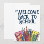 Willkommen zurück zur Schule - farbenfroher Start (Vorne/Hinten)