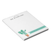 Willkommen zurück zur Schule gepflasterte Kakteen  Notizblock (angewinkelt)