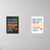 Willkommen zurück zur Schule, Geschenk für Lehrer Bilderwand Sets (Vorderseite)