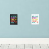 Willkommen zurück zur Schule, Geschenk für Lehrer Bilderwand Sets (Holzboden)