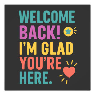 Willkommen zurück zur Schule, Geschenk für Lehrer Fotodruck