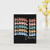 Willkommen zurück zur Schule Groovy Retro Funny Sc Karte (Gelbe Blume)