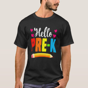 Willkommen zurück zur Schule Hallo Pre K Squad Cre T-Shirt