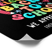 Willkommen zurück zur Schule - Helle & Fun Unterri Poster (Ecke)