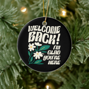Willkommen zurück zur Schule Keramik Ornament