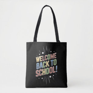 Willkommen Zurück zur Schule Lehrer Erster Schulta Tasche