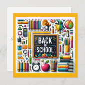 Willkommen zurück zur Schule Mitteilungskarte (Vorne/Hinten)