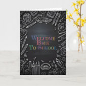 Willkommen zurück zur Schule - Neues Schuljahr Karte (Gelbe Blume)