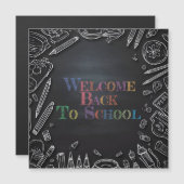 Willkommen zurück zur Schule - Neues Schuljahr Magnetkarte (Vorne/Hinten)