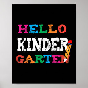 Willkommen zurück zur Schule Niedlich Hallo Kinder Poster