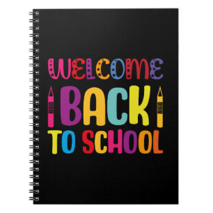 Willkommen zurück zur Schule Notizblock