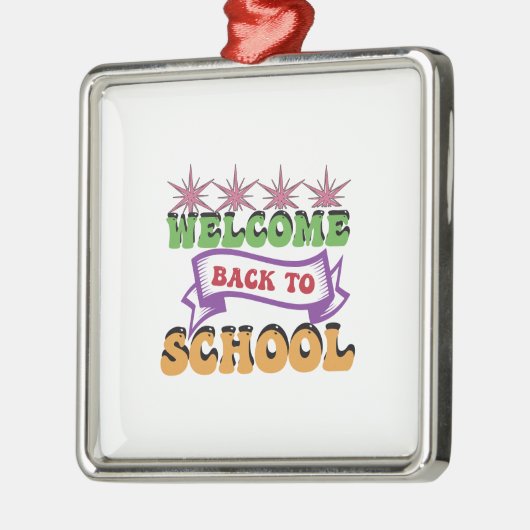 Willkommen zurück zur Schule Ornament Aus Metall (Links)