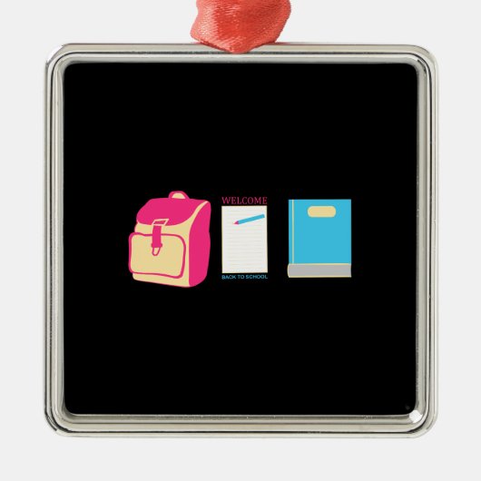 Willkommen zurück zur Schule Ornament Aus Metall (Vorne)