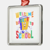 Willkommen zurück zur Schule Ornament Aus Metall (Links)