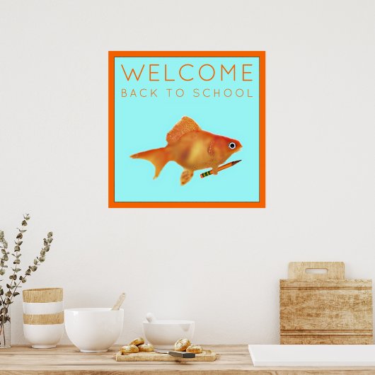 Willkommen zurück zur Schule Poster (Küche)