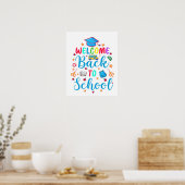 Willkommen zurück zur Schule Poster (Küche)