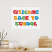 Willkommen zurück zur Schule Poster (Küche)