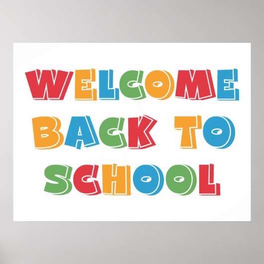 Willkommen zurück zur Schule Poster (Vorne)