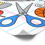 Willkommen zurück zur Schule Poster (Ecke)
