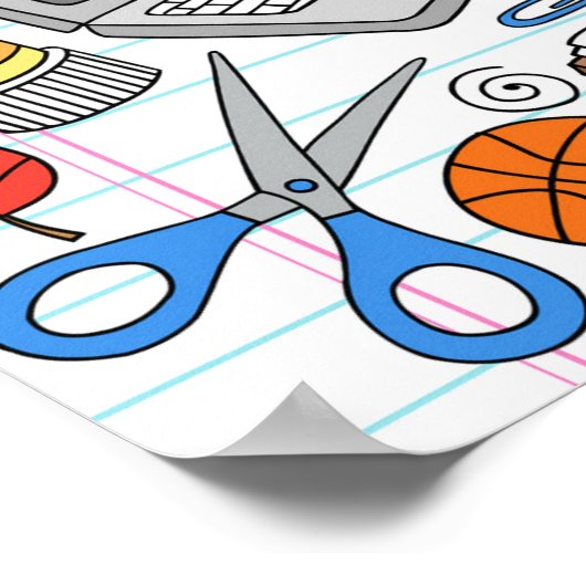 Willkommen zurück zur Schule Poster (Ecke)