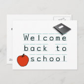 Willkommen zurück zur Schule Postkarte (Vorne/Hinten)