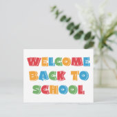 Willkommen zurück zur Schule Postkarte (Stehend Vorderseite)