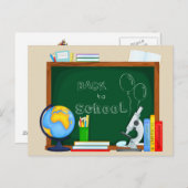 Willkommen zurück zur Schule Postkarte (Vorne/Hinten)