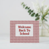 Willkommen zurück zur Schule Postkarte (Stehend Vorderseite)