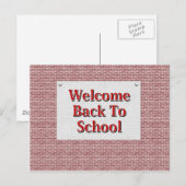 Willkommen zurück zur Schule Postkarte (Vorne/Hinten)