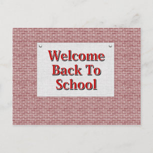Willkommen zurück zur Schule Postkarte