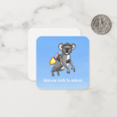 Willkommen zurück zur Schule Rocket Koala Mitteilungskarte (Vorderseite/Rückseite Beispiel)
