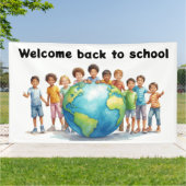 Willkommen zurück zur Schule, Schule Banner (Außenbereich)