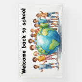 Willkommen zurück zur Schule, Schule Banner (Vertikal)