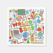 Willkommen zurück zur Schule Serviette (Vorderseite)