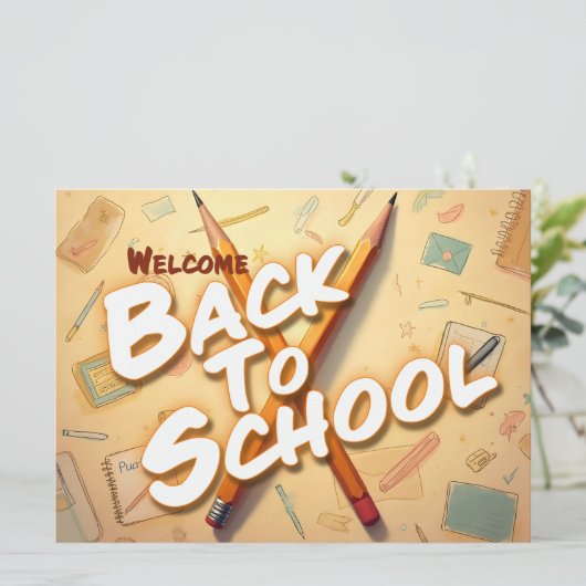 Willkommen zurück zur Schule - Stilkunstdesign (Stehend Vorderseite)