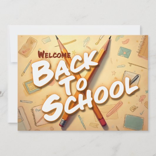 Willkommen zurück zur Schule - Stilkunstdesign (Vorderseite)