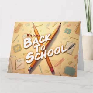 Willkommen zurück zur Schule - Stilkunstdesign Karte