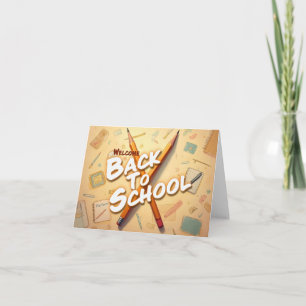 Willkommen zurück zur Schule - Stilkunstdesign Karte