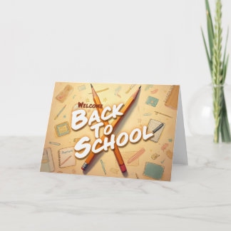 Willkommen zurück zur Schule - Stilkunstdesign Karte