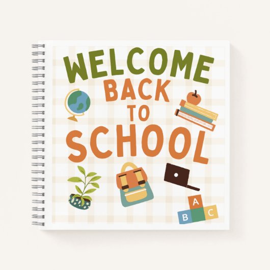Willkommen zurück zur Schule Süßes Notizbuch (Vorderseite)