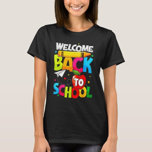 Willkommen zurück zur Schule TShirt Funny Student  (Vorderseite)
