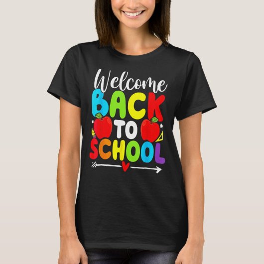 Willkommen zurück zur Schule TShirt Funny Teacher (Vorderseite)