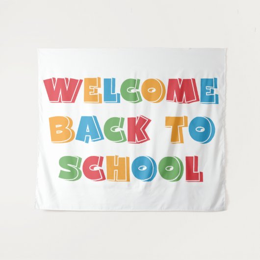 Willkommen zurück zur Schule Wandteppich (Vorderseite (Horizontal))