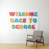 Willkommen zurück zur Schule Wandteppich (Beispiel (Horizontal))