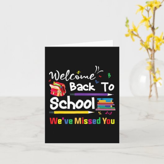 Willkommen zurück zur Schule Wir haben dir den Sch Karte (Gelbe Blume)